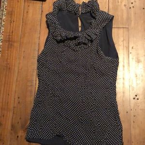 Polka dot ruffle collar, jcrew